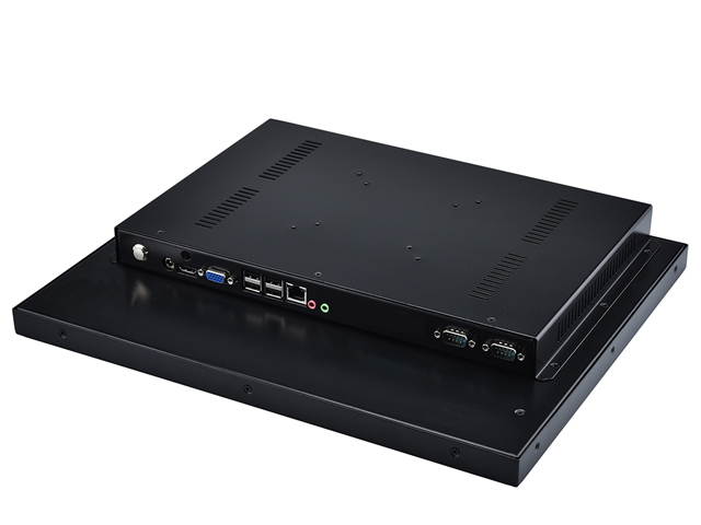 19" Industrial Panel PC,All in One Computer,Intel Core I5, Windows 7/10,Linux,5 Wire Resistive Touch Screen,(Black),[1VGA/3USB2/1USB3/1LAN/3COM/FAN],(4G RAM/64G SSD)