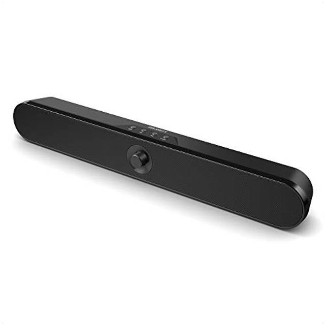 Majority Atlas Mini TV Sound bar and Bluetooth Speaker, Portable & USB Powered, Perfect for Gaming or Home Theatre/Miniature TV Sound bar Audio System, 3.5mm Jack, Micro SD Card Slot, USB