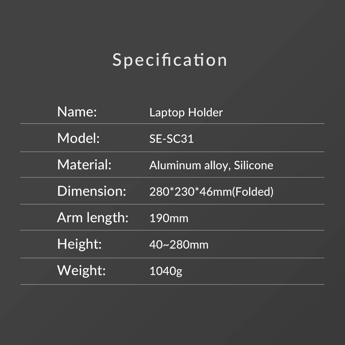 ORICO Adjustable Laptop Stand Riser Aluminum Foldable Computer Stand Portable Cooling Notebook Holder for MacBook Air