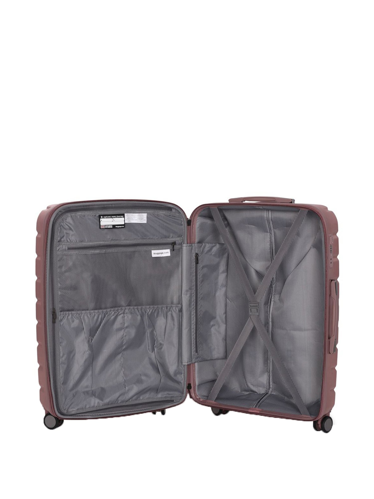 it luggage Prosperous Metalic Pink Large -28 inches Expandable Hardsided Trolley Bag with TSA Lock