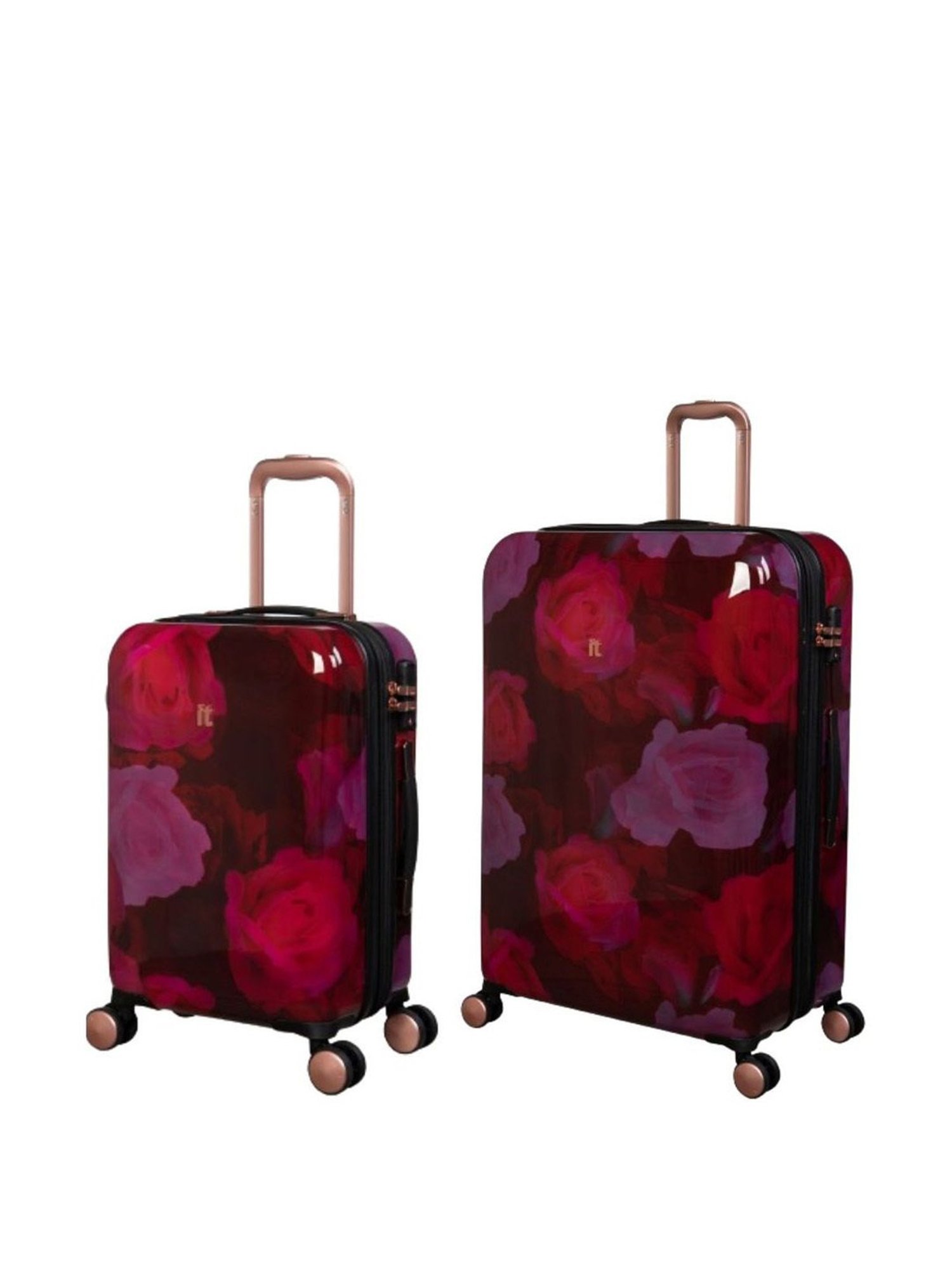 it luggage Sheen Maxy Rose Red Combo-24 & 20 inches Expandable Hardsided Luggage Trolley with TSA