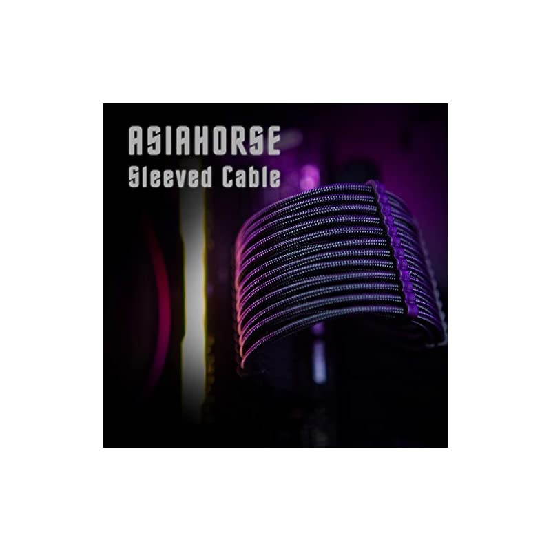 Customization Mod Sleeve Extension Power Supply Cable Kit 18AWG ATXEPS8pin PCIE6pin PCIE Black