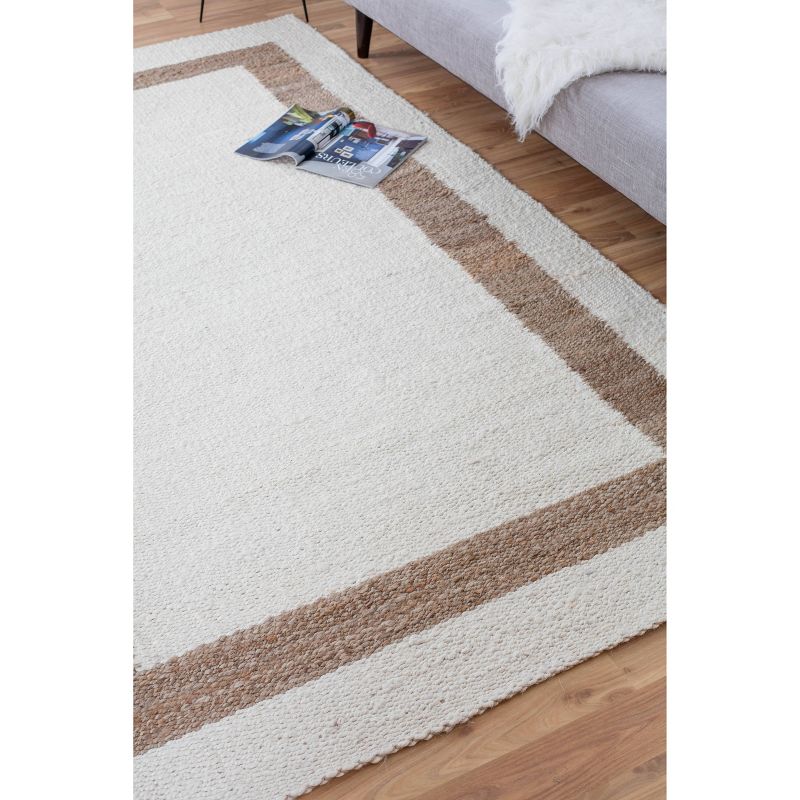 5'x8' Whippoorwill Jute Area Rug Ivory/Tan - Anji Mountain