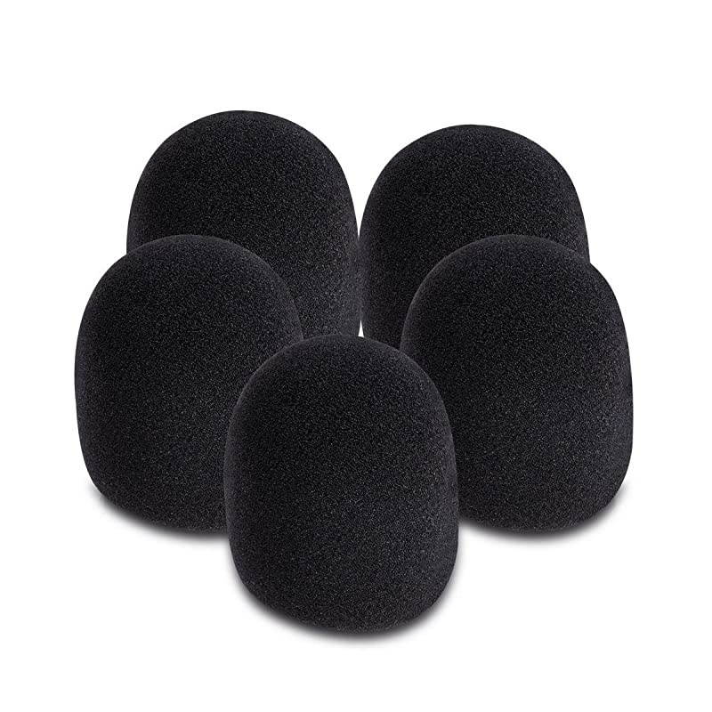 ASWS58B5 Black Microphone Windscreens 5 Pack