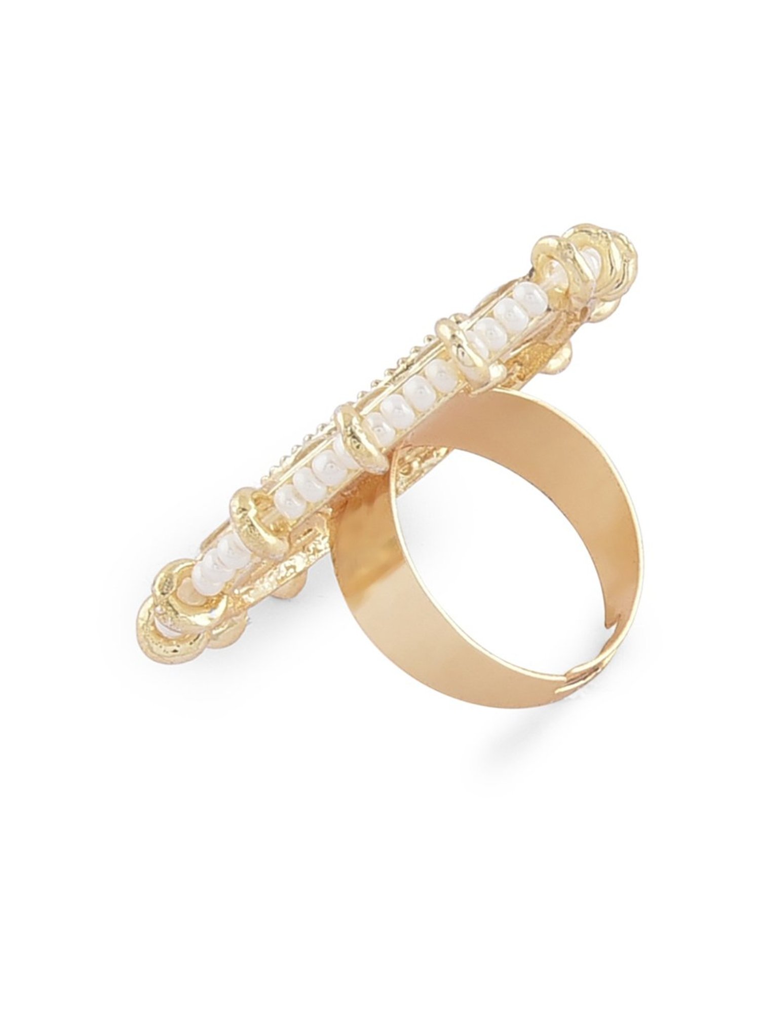 Accessorize London Women's Jewel Embellished Rings Set Of Three White