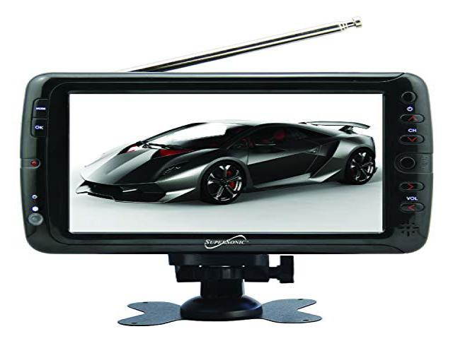 SuperSonic Portable Widescreen LCD Display with Digital TV Tuner, USB/SD Inputs and AC/DC Compatible for RVs, 7-Inch