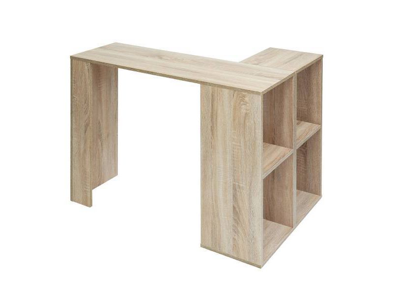 Sandy Modern Wooden Office Desk with Storage Compartments Tan - AC Pacific