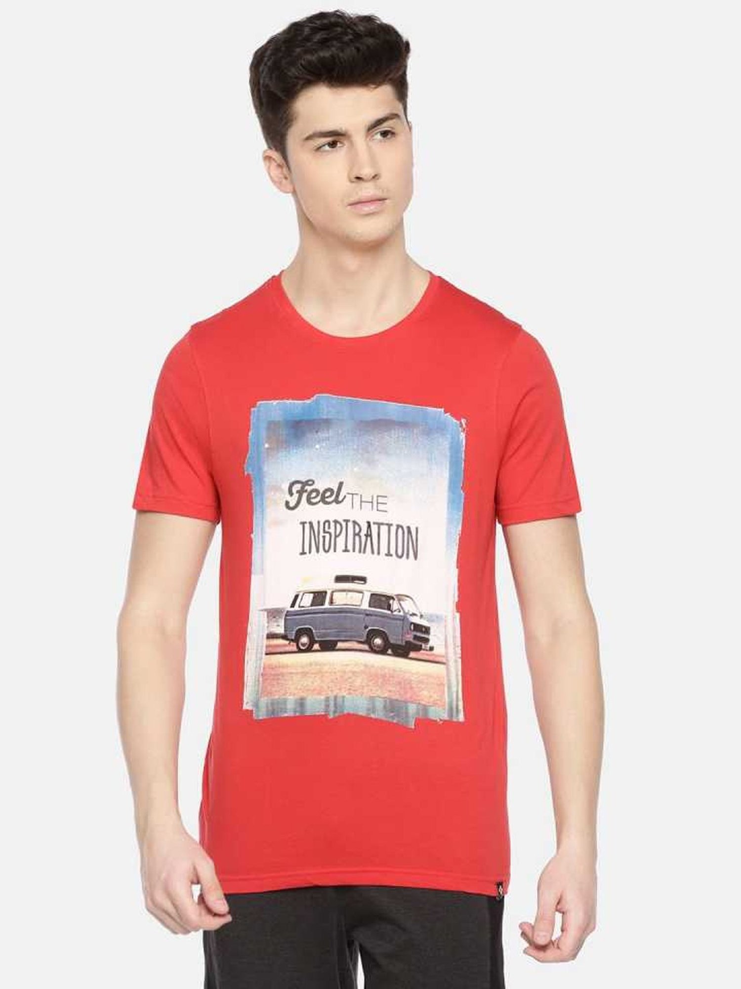 Dollar Red Regular Fit Printed T-Shirt