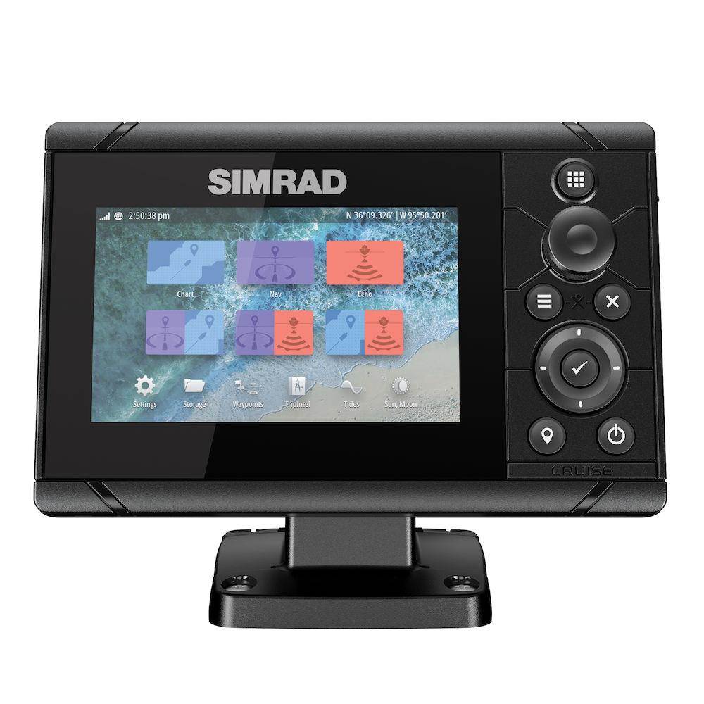 SIMRAD 000-14995-001 Simrade Cruise 5 Combo With US Coastal Charts and 83/200kHz Transom Mount