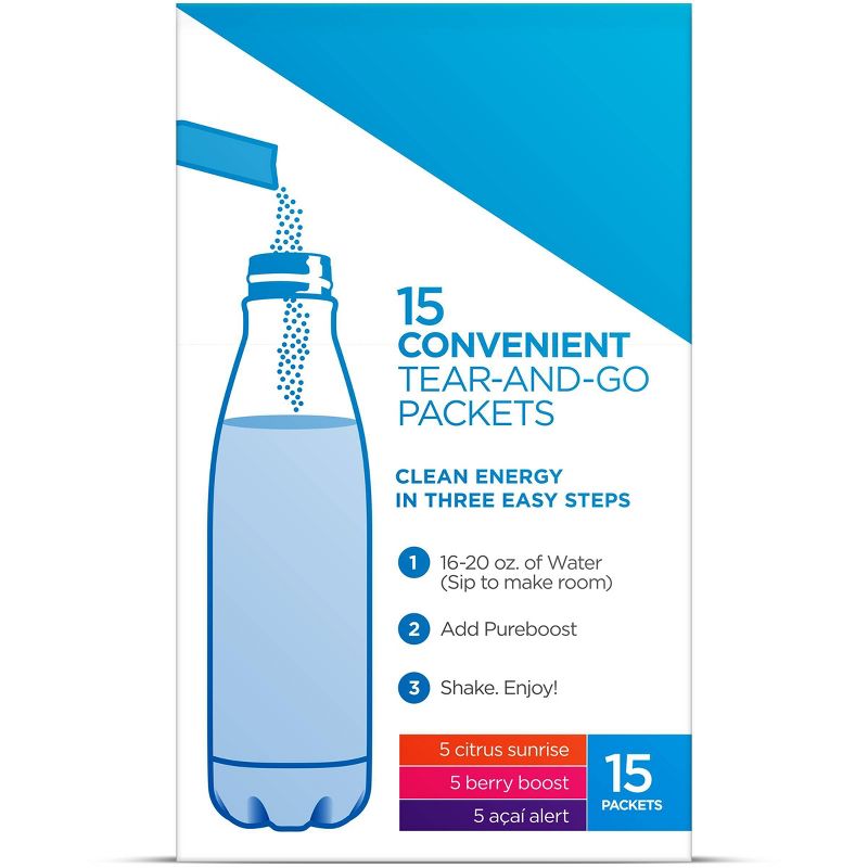 Pureboost Clean Energy Combo Drink Mix - 15ct