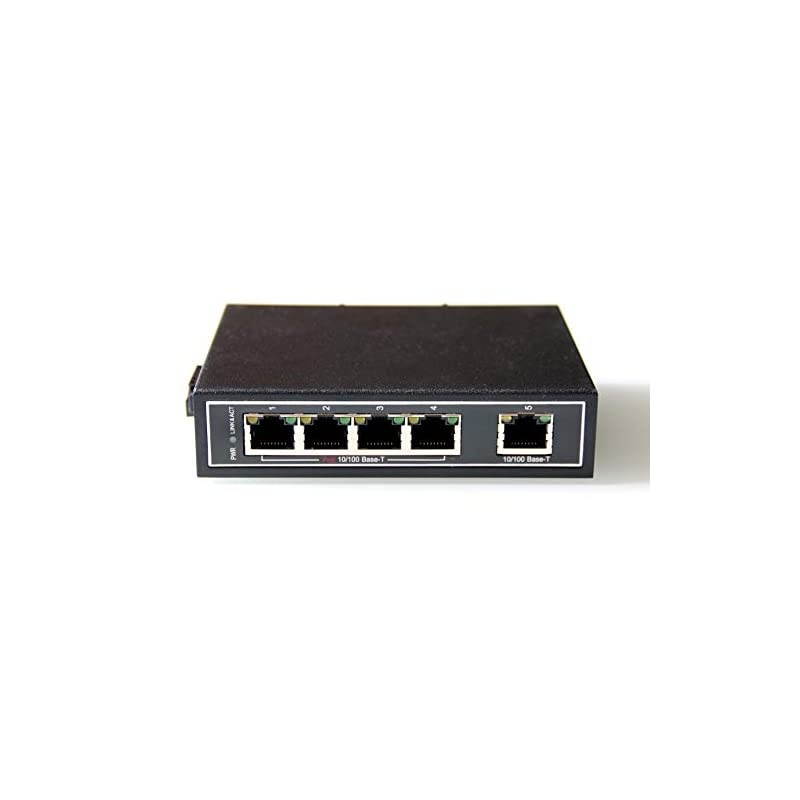 WDH5ETPOE 10100Mbps Unmanaged 5Port PoE Industrial Ethernet Switches with DIN RailWallMount Fanless30?~75?