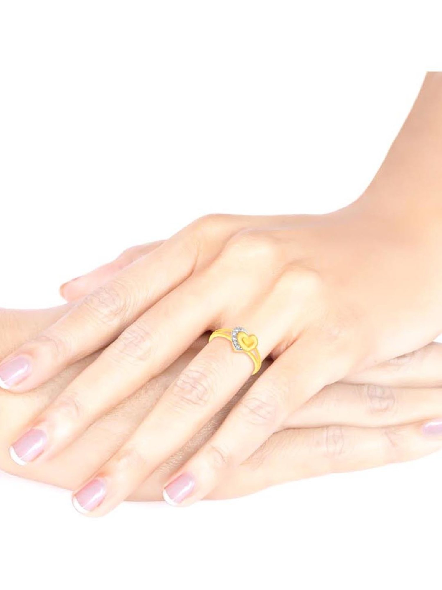 Malabar Gold and Diamonds 18k Gold Heart Ring for Women