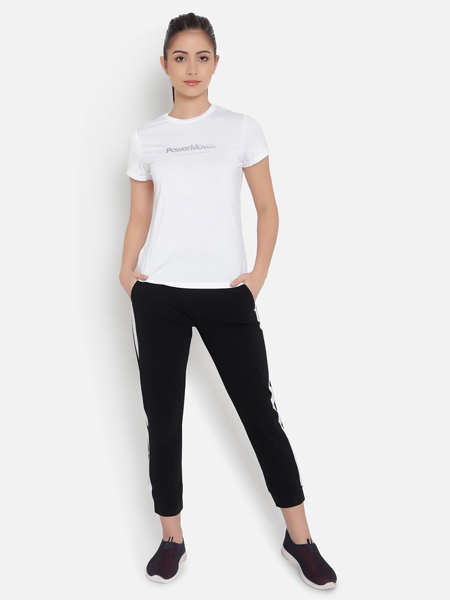 Anta White Printed Sports T-Shirt