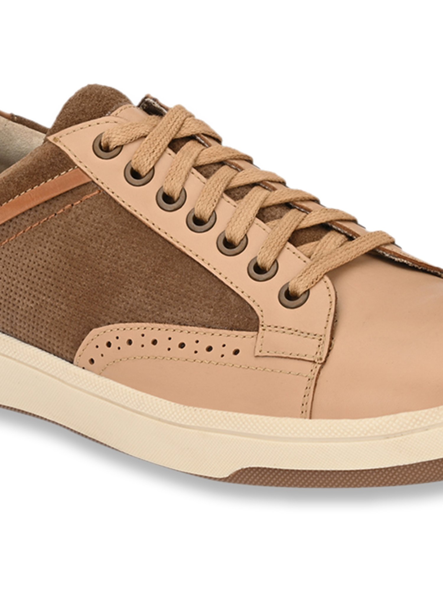 Delize Men's Beige Casual Sneakers