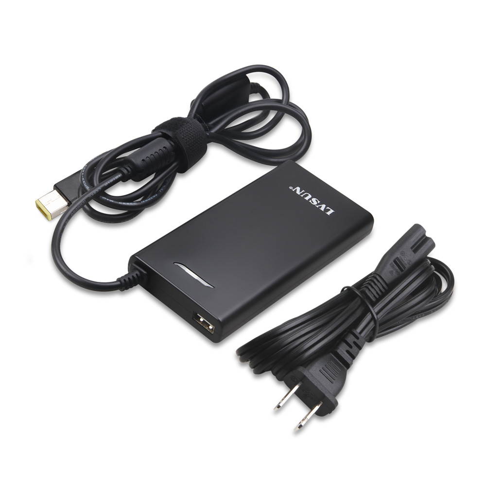 Laptop Ac Adapter, Lvsun Replacement Laptop Charger Ultra Slim 65w 20v 3.25a Laptop Power Supply Charger with Usb 5v 1a Output Fit for Lenovo Ideapad Yoga Ultrabook 13 59340248 5934389 59343898 , etc