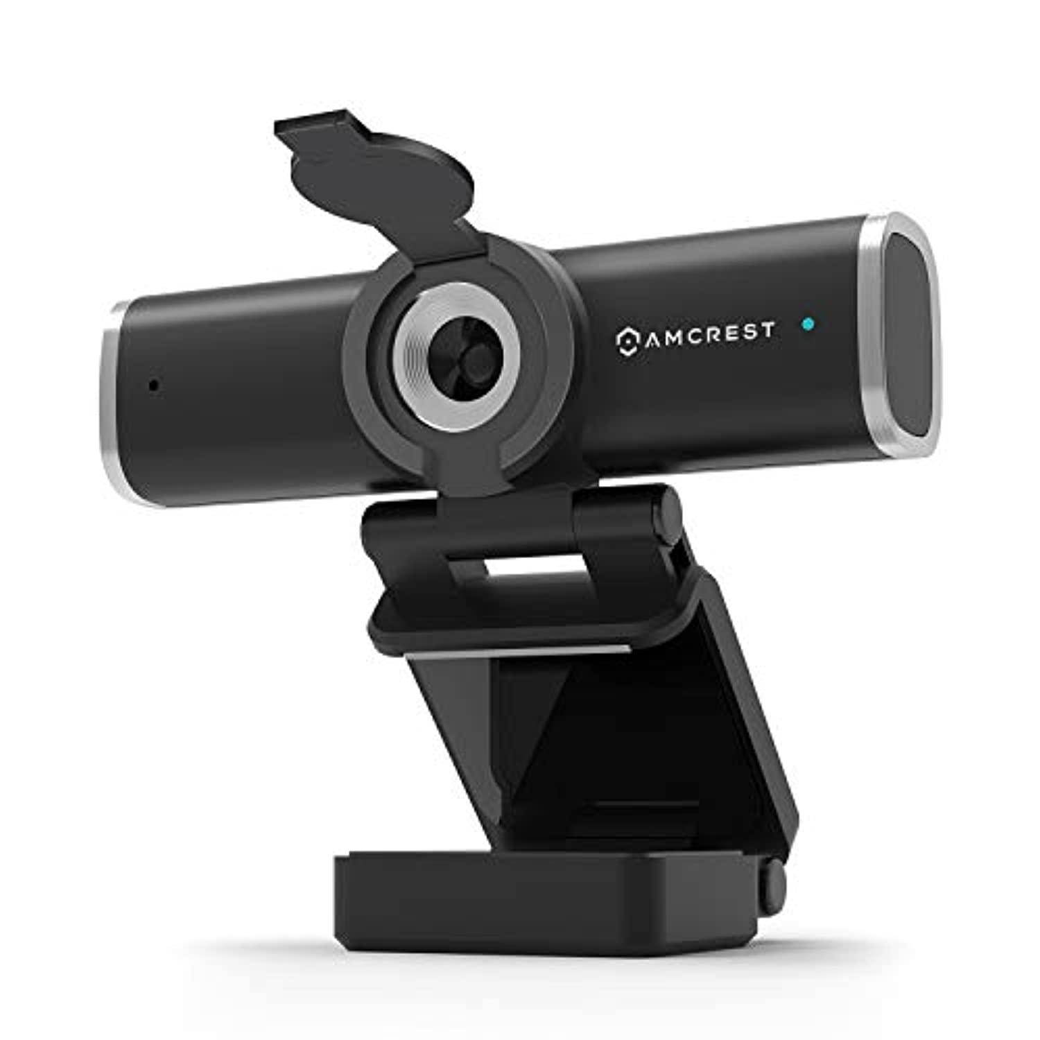 Amcrest 1080P Webcam with Microphone & Privacy Cover, Web Cam USB Camera, Computer HD Streaming Webcam for PC Desktop & Laptop w/Mic, Wide Angle Lens & Large Sensor for Superior Low Light (AWC195-B)