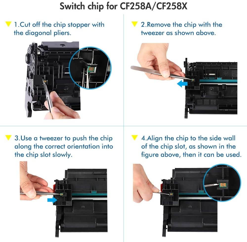 True Image Compatible Toner Cartridge Replacement for HP 58A CF258A 58X CF258X M428fdw HP Laserjet Pro M404n M404dn M404dw MFP M428fdn M428dw M304 M404 M428 Printer Toner (Black, 2-Pack)
