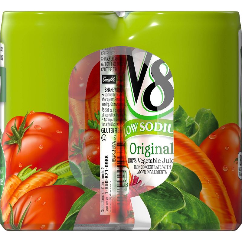 V8 Original Low Sodium 100% Vegetable Juice - 8pk/5.5 fl oz Cans