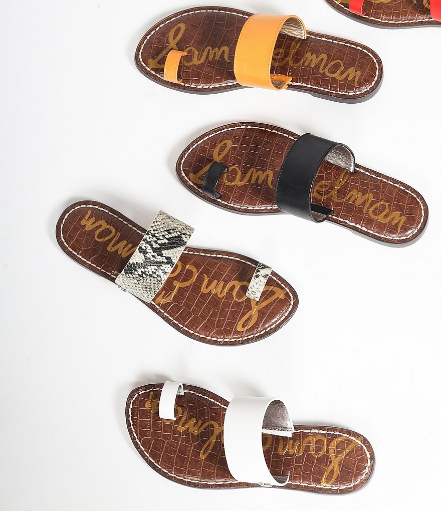 Sam Edelman Gorgene Snake Print Toe Ring Sandals