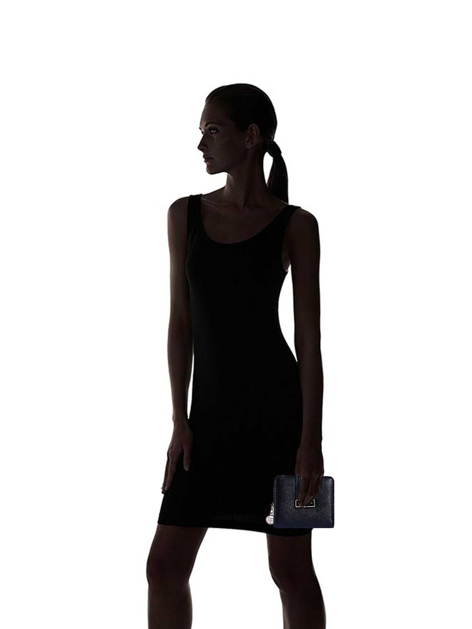 Lino Perros Core Navy Textured  Bi-Fold Wallet for Women