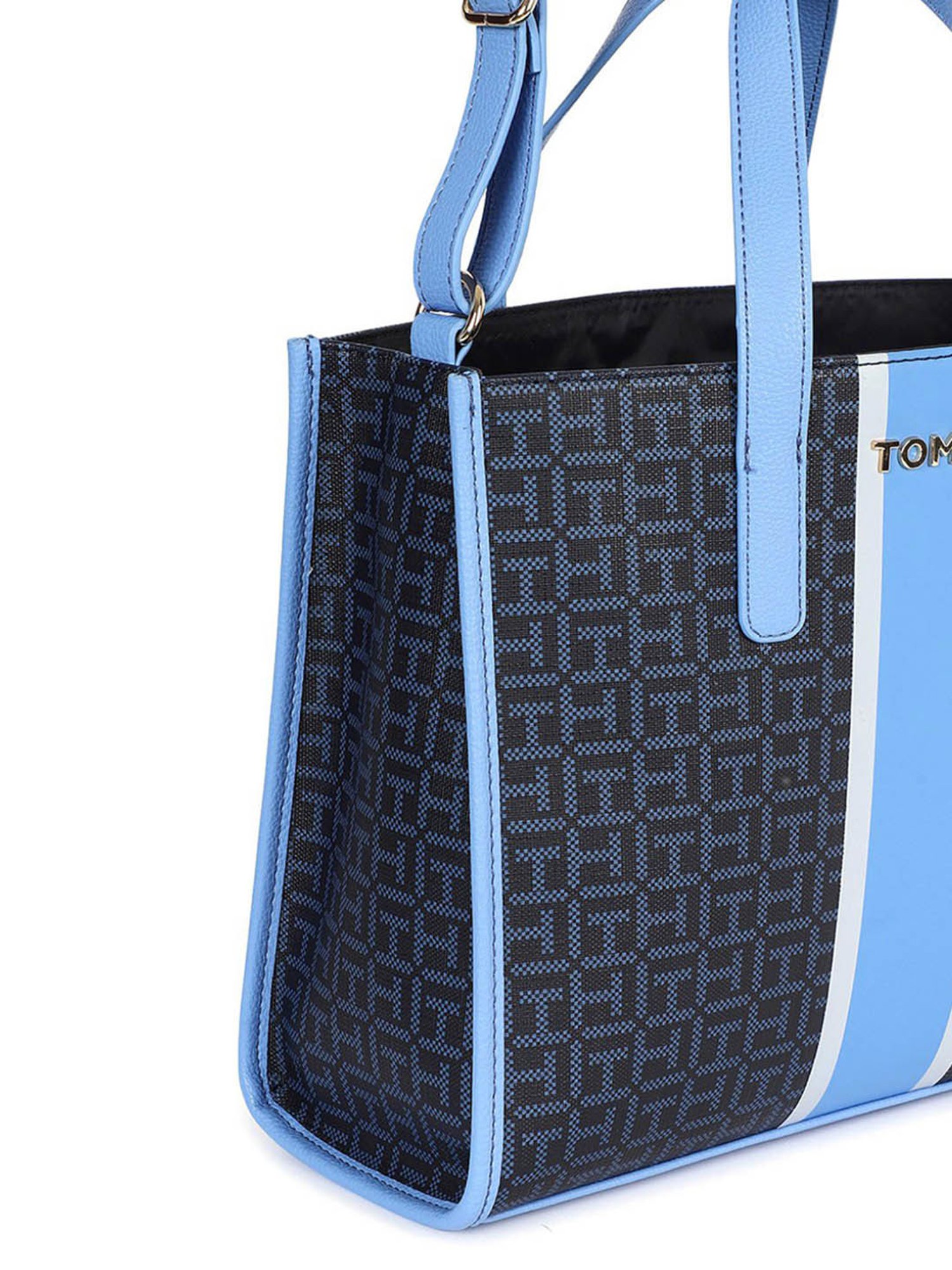 TOMMY HILFIGER Blue JOCELYN II Logo Bowler Bag