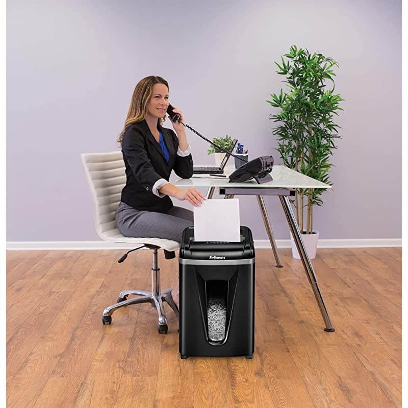 450M 9-Sheet Micro-Cut Paper and Credit Card Shredder with SilentShred (4074001), Black