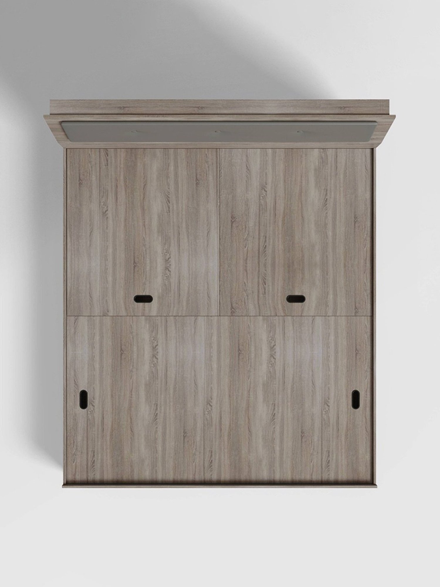 Godrej Interio Stud Sonoma Oak Engineered Wood Queen Bed