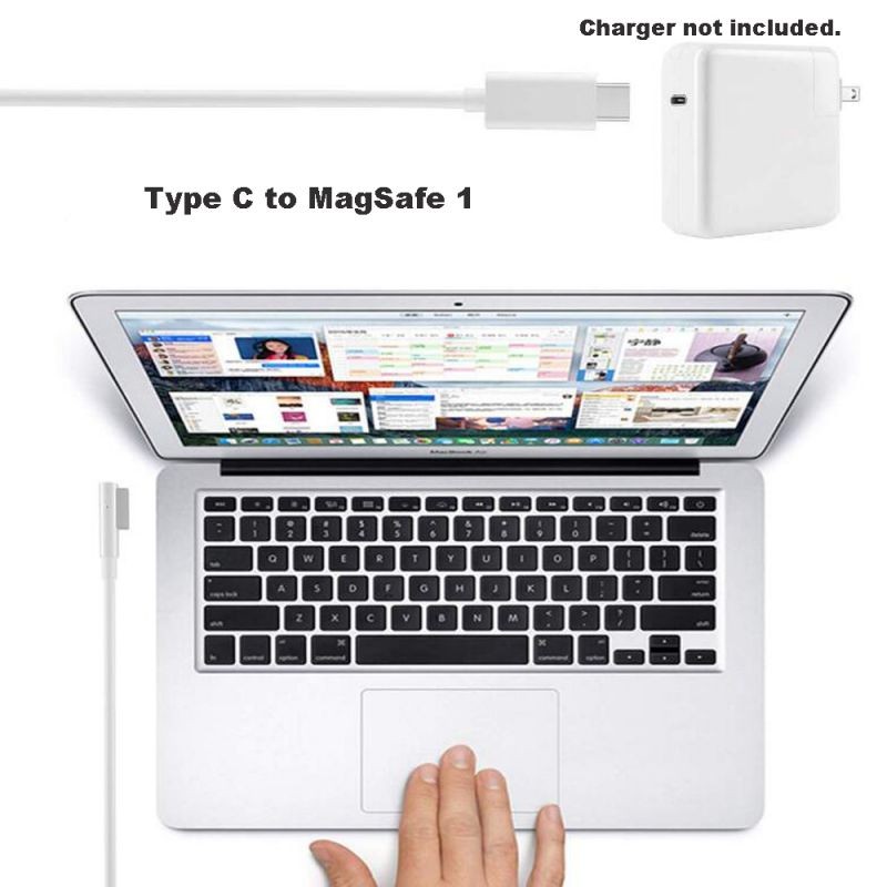 USB-C Type C to Magsafe 1 L-Tip Power Adapter  Charging Cable Compatible with MacBook Air Pro 15 inch 17 inch Before Year 2012(with Magsafe 1 L Shape tip)