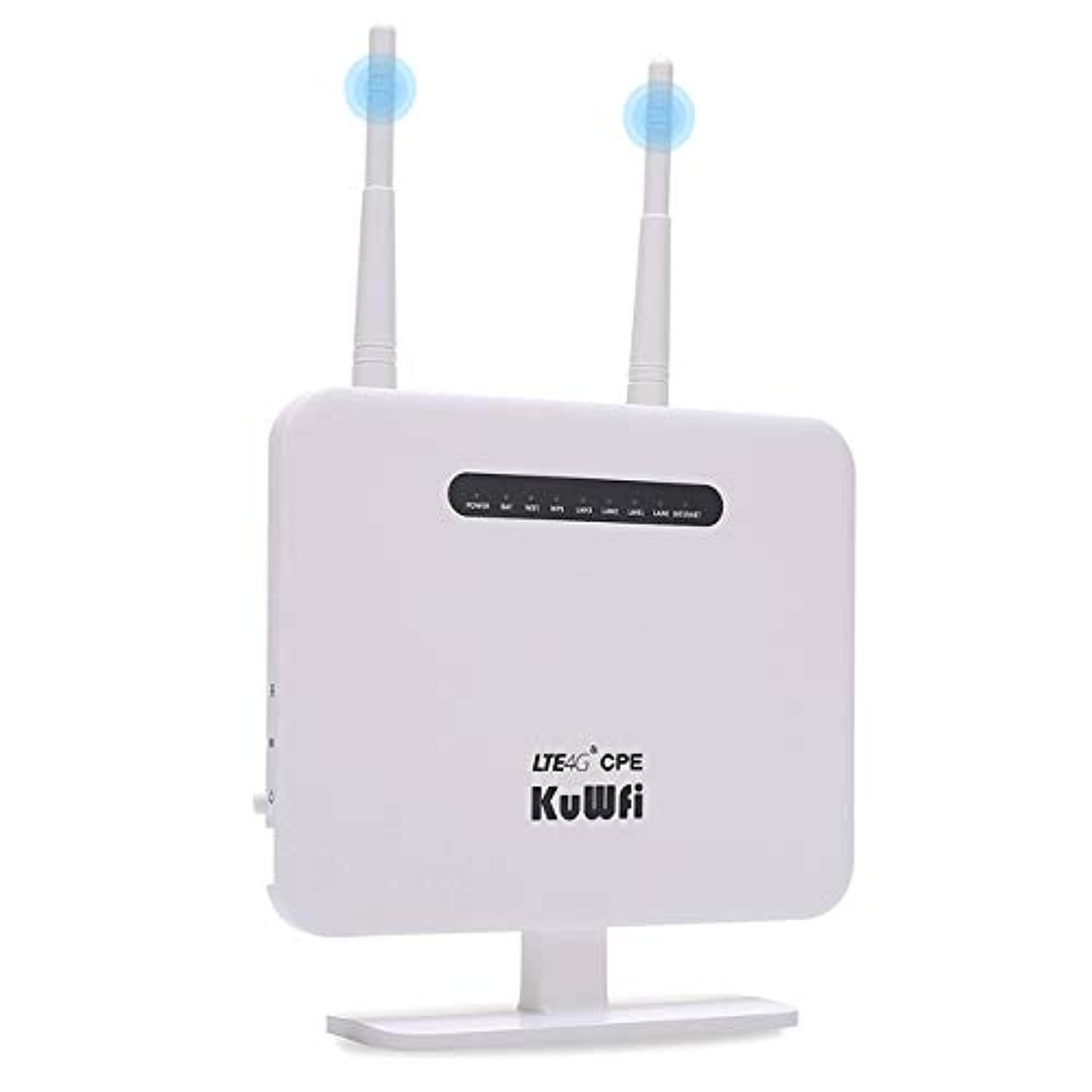 KuWFi 4G LTE Mobile WiFi Hotspot Unlocked Travel Partner Wireless 4G Router with SIM Card Slot Support LTE FDD B2/B4/B5/B12/B13/B17/B18/B25/B26 Network Band for AT and T/T-Mobile (CPE810-US)