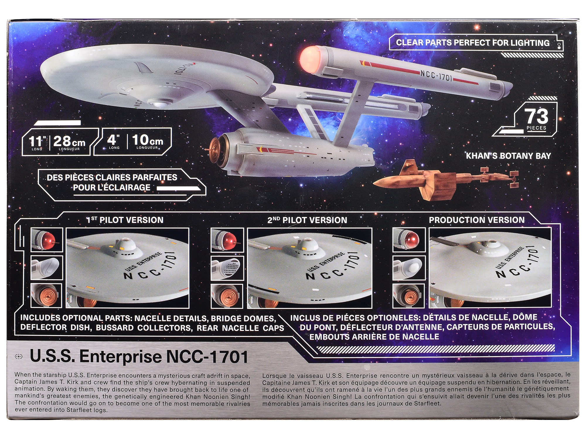 Skill 2 Model Kit U.S.S. Enterprise NCC-1701 Refit Starship "Star Trek" 1/537 Scale Model by AMT