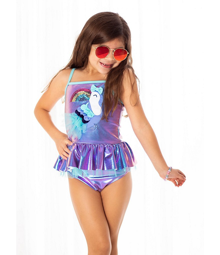 Tea Collection Little Girls 2-6 Printed Ruffled Tankini