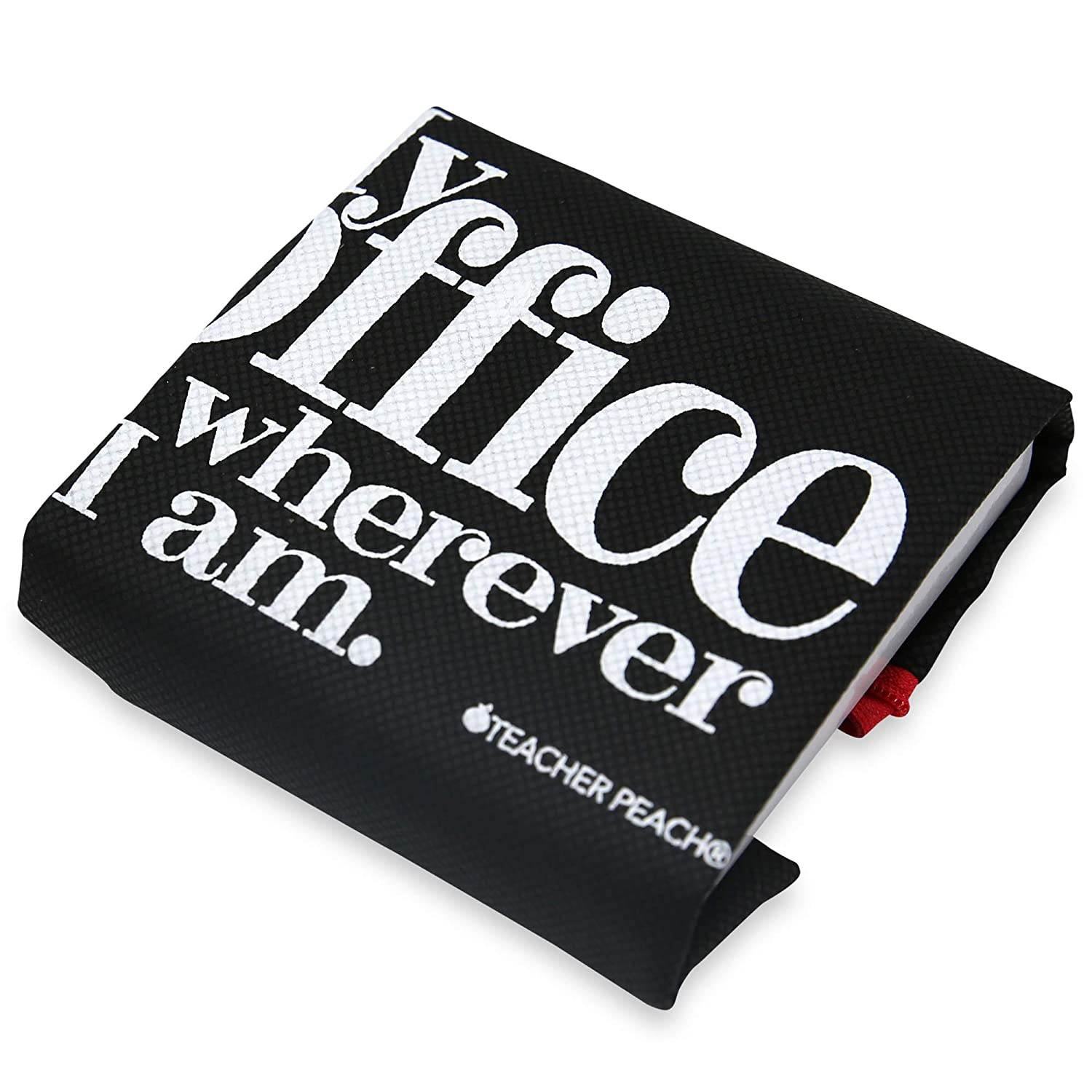 Tangram Puzzle with Colorful Office Supplies and Document Pouch - My Office is Wherever I Am Kit (Black)