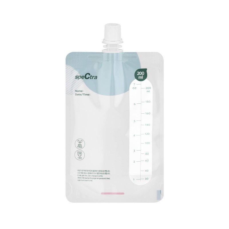 Spectra Simple Store Breast Milk Collection Storage Bags with Bottle Connector - 10ct