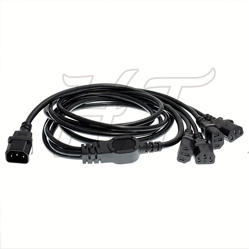 UPS PDU Computer PC Power Splitter Cord C14 to 4 x C13 10A 250V Extension CableC144xC13 18m