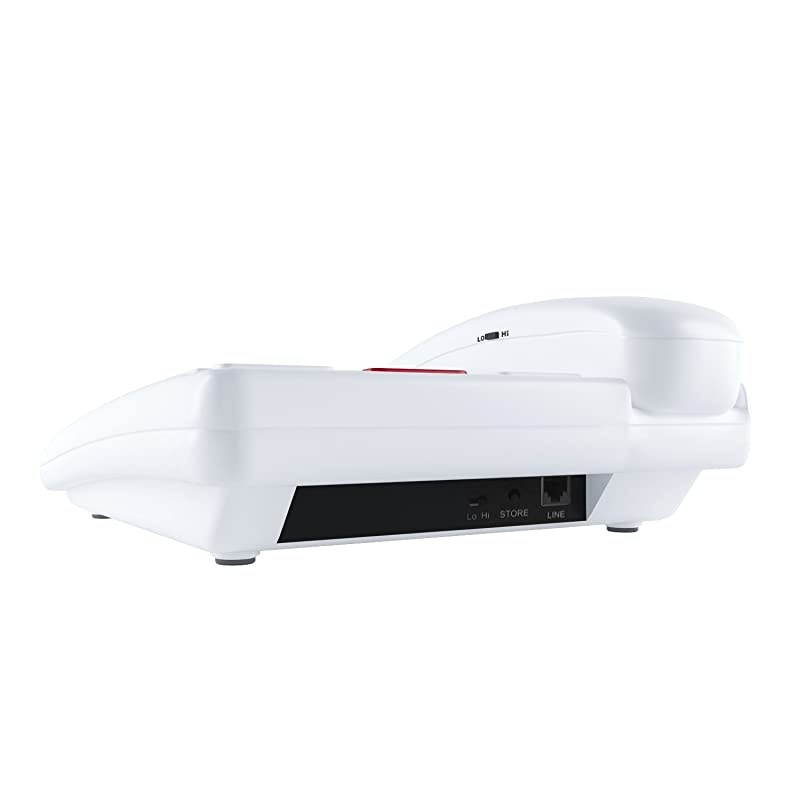 Amplified Single Line Corded Desk Telephone with Large Easy to Read Buttons and Extra Loud Ringer