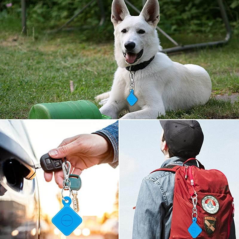 Silicone Case with Carabiner Keychain for Tile Pro 2020 2018 AntiScratch Lightweight Soft Protective Sleeve Skin Cover Blue