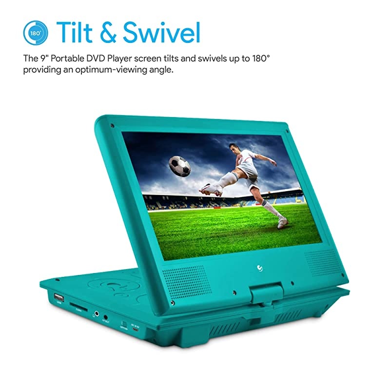 9 Portable DVD Player with Matching Headphones and Bag EPD909tl