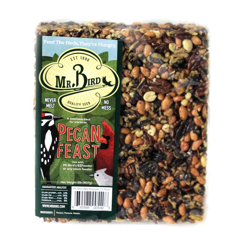 Home & Garden 7.25" Pecan Feast Nut Cake Combo No Mess Never Melt Mr Bird  -  Bird And Wildlife Food