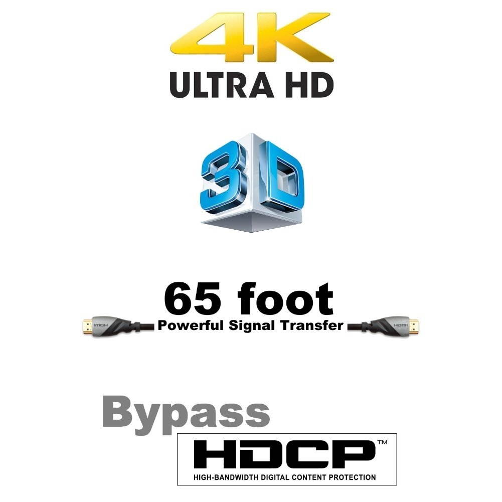 4K HDMI Splitter &ndash; 1 Input Device to 4 Displays &ndash; Save Money by Ditching Extra Cable Boxes - Powerful Signal Transfer Up to 65ft &ndash; Record & Stream Games from PS4, XBOX ONE & more
