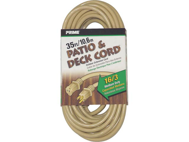 Prime Wire Model EC884627 35 ft. 16/3 SJTW Patio and Deck Extension Cord