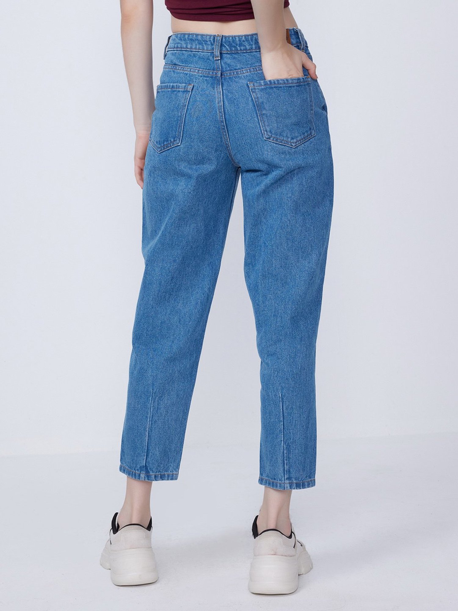 Cover Story Blue Regular Fit Mid rise Jeans
