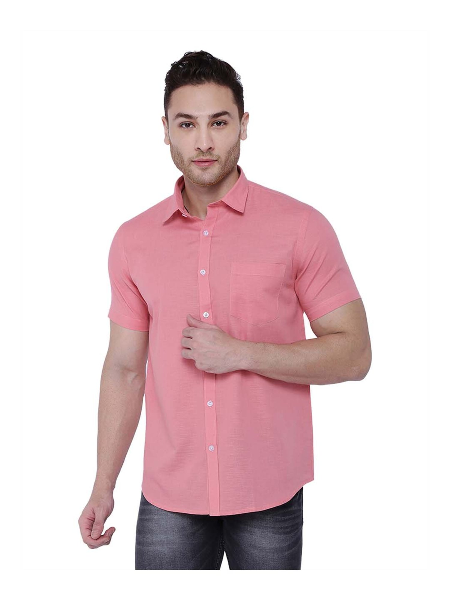 Southbay Pastel Pink Regular Fit Shirt