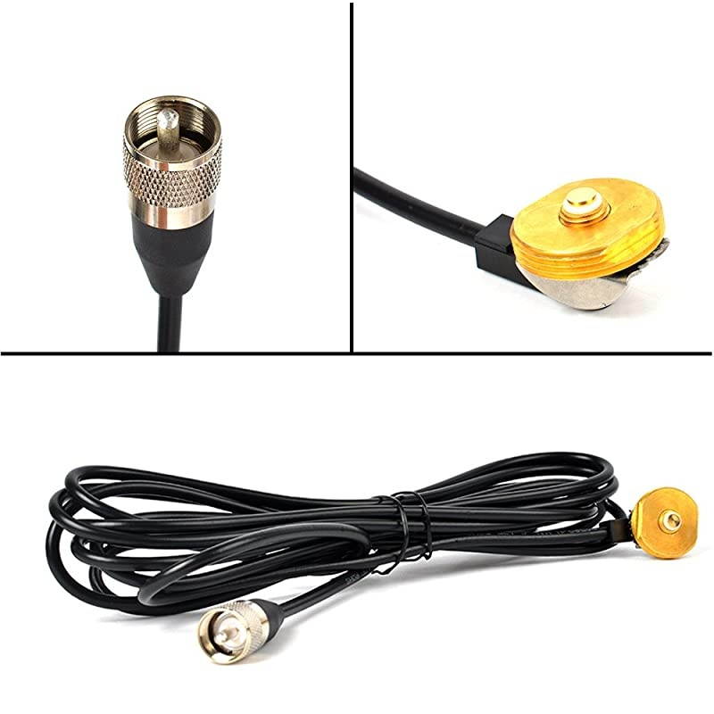 Radio Antenna Roof Mount NMO Installation RG58 Coax Extension Cable UHF PL259 4M13ft for YaesuVertex Kenwood Mobile Radio