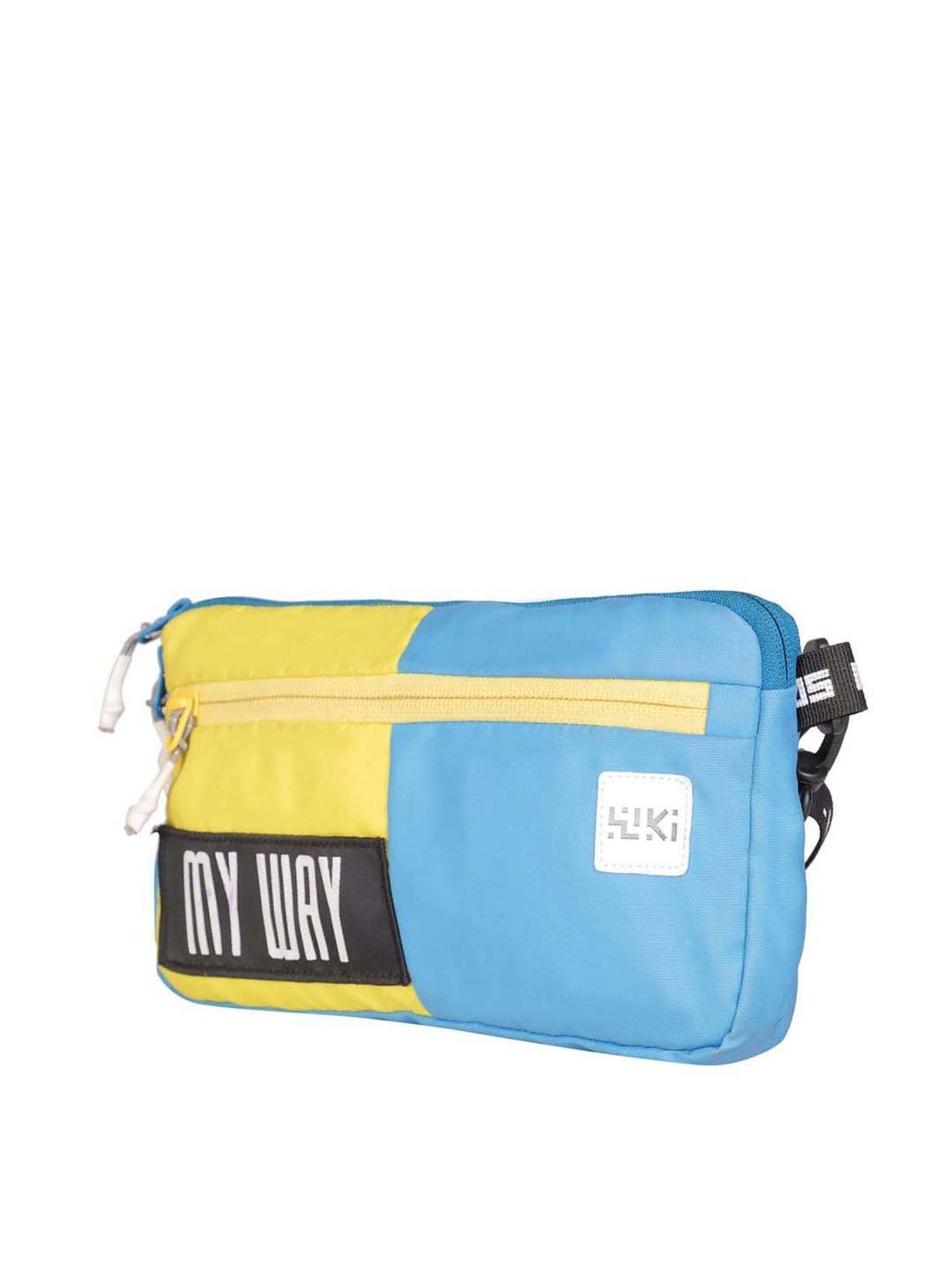 Wiki Blue Printed Medium Cross Body Bag