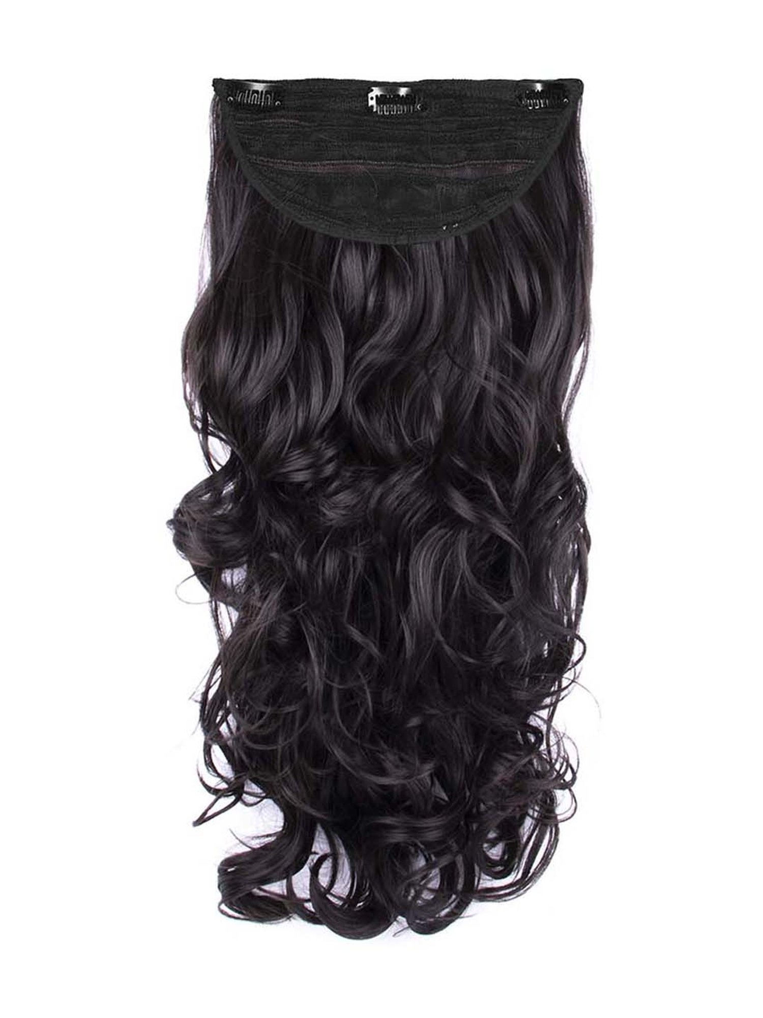 Streak Street Clip-In 24" Semi-Wavy Dark Brown Hair Extensions