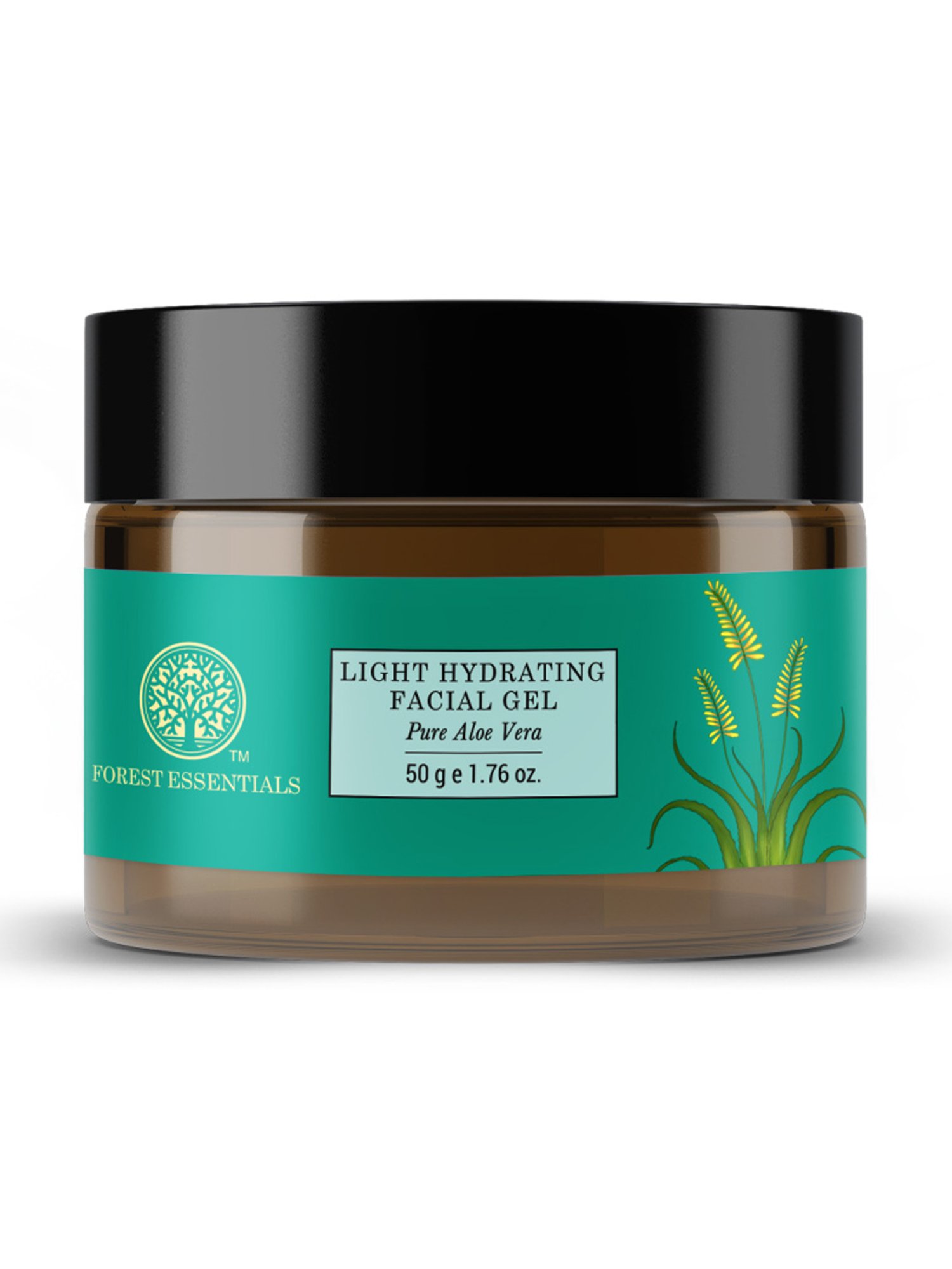 Forest Essentials Light Hydrating Moisturiser Facial Gel with Pure Aloe Vera for Acne - 50 gm
