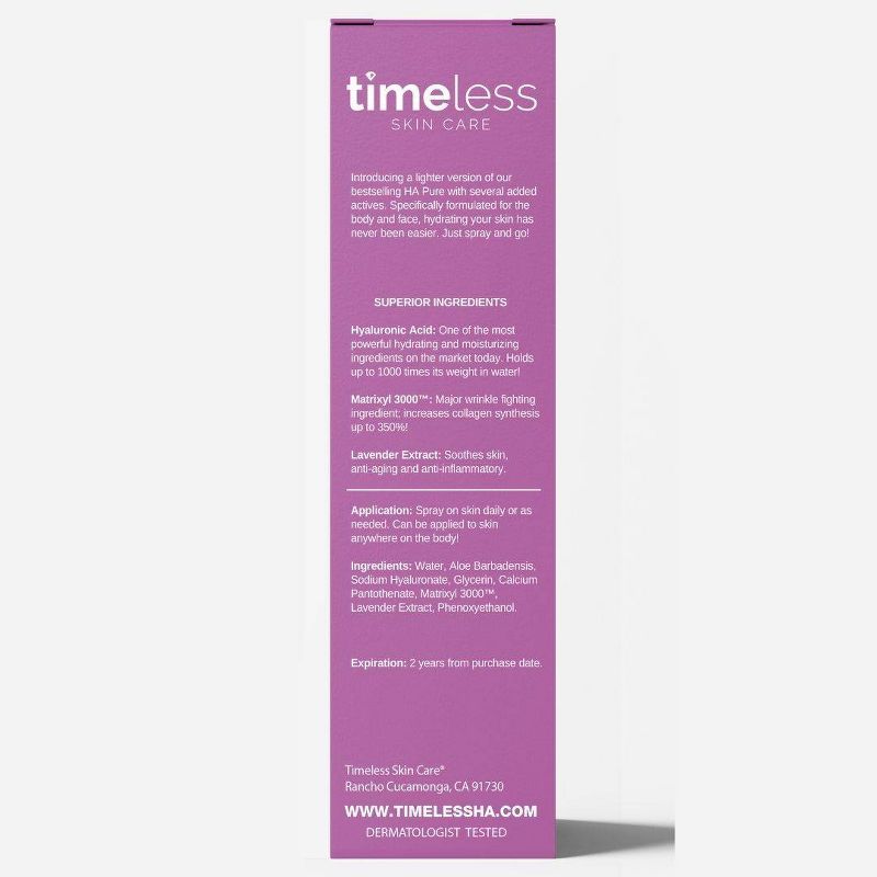 Timeless Skin Care HA Lavender Spray with Matrixyl 3000 - 4 fl oz