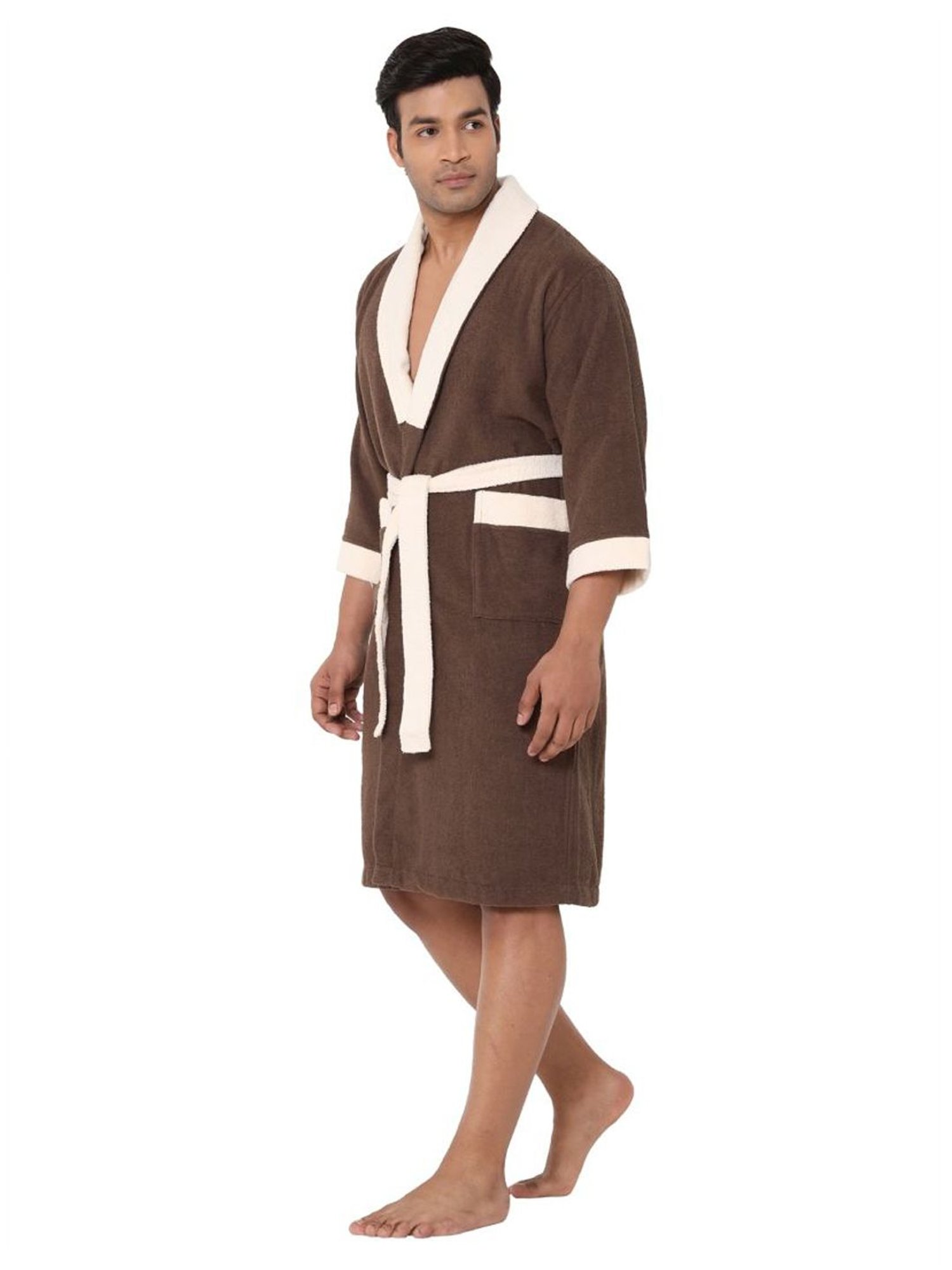 Spaces CLOUDZ Brown Cotton 300 GSM Bathrobes - Set of 1