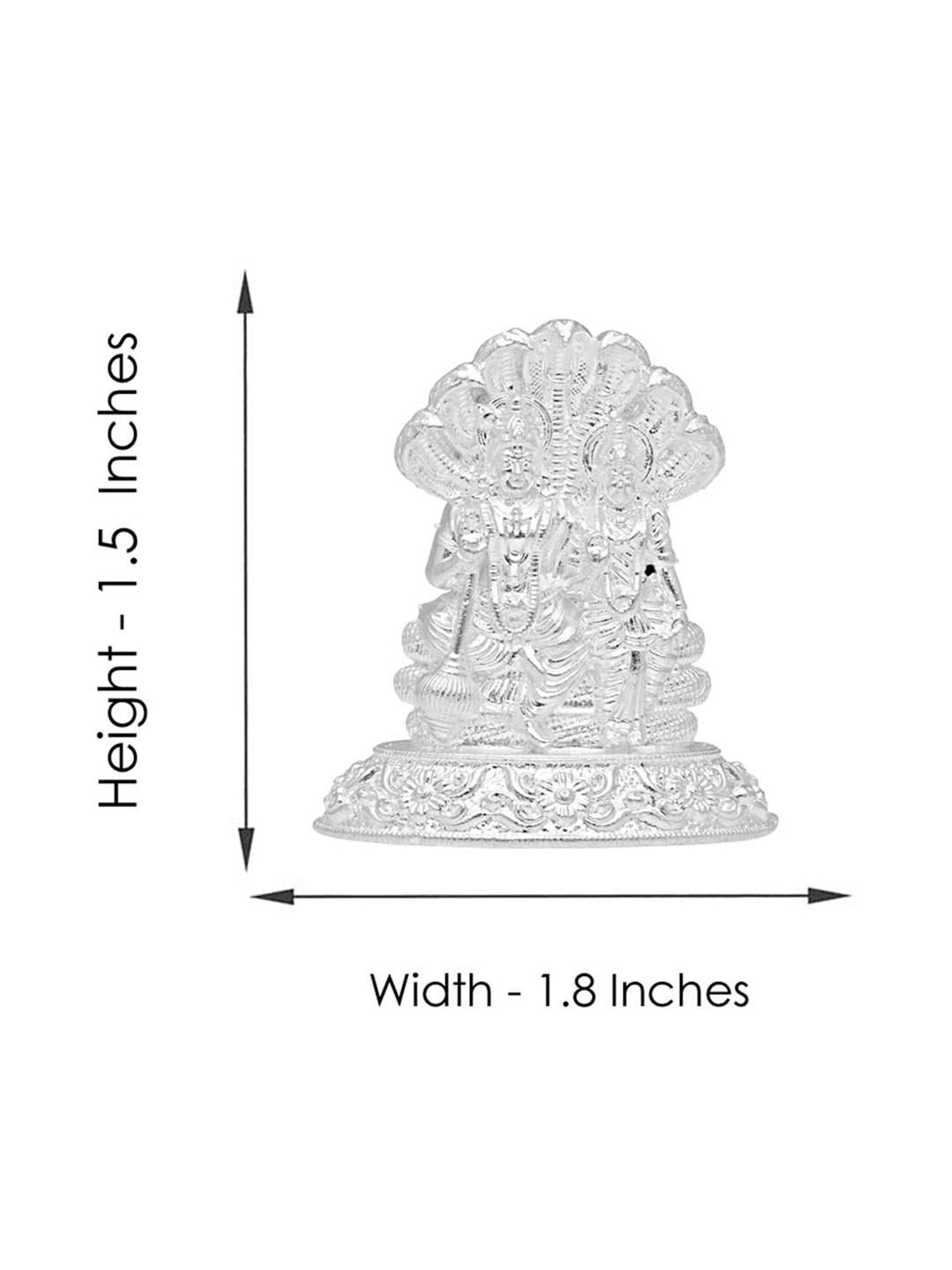 Sri Jagdamba Pearls 0.8 Silver Lakshmi Narayan Idol