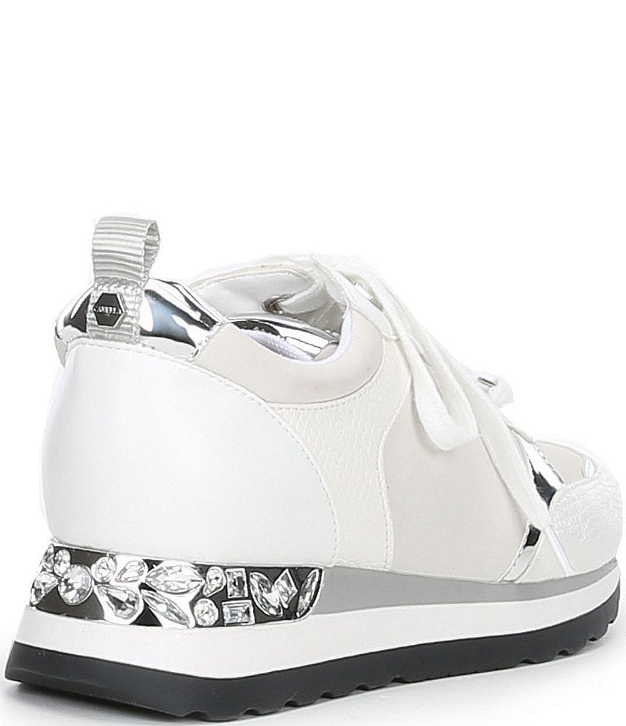 Donald Pliner Pelham Neoprene Mixed Leather Slip-On Wedge Sneakers